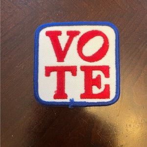 Vintage 1970’s Swiss Maid Quality Emblems VOTE Patch